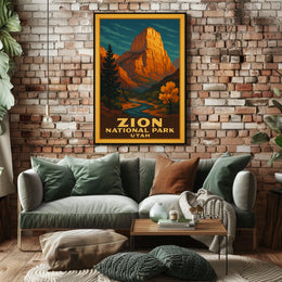 Zion National Park Utah Poster
