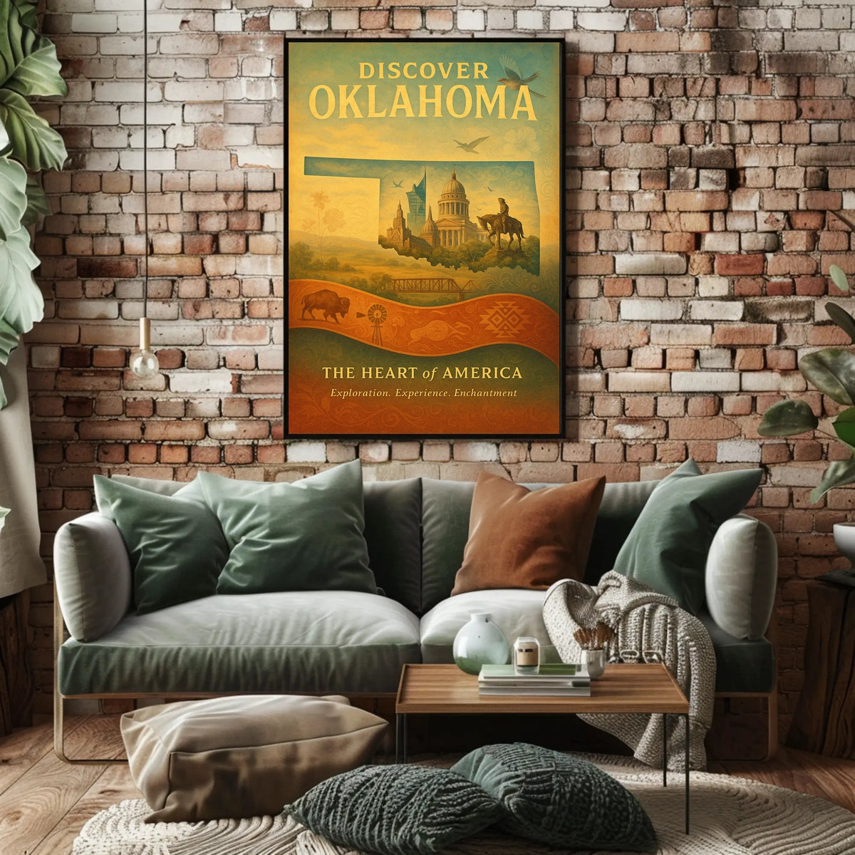 Discover Oklahoma The Heart of America Poster