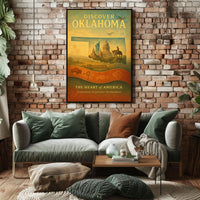 Discover Oklahoma The Heart of America Poster