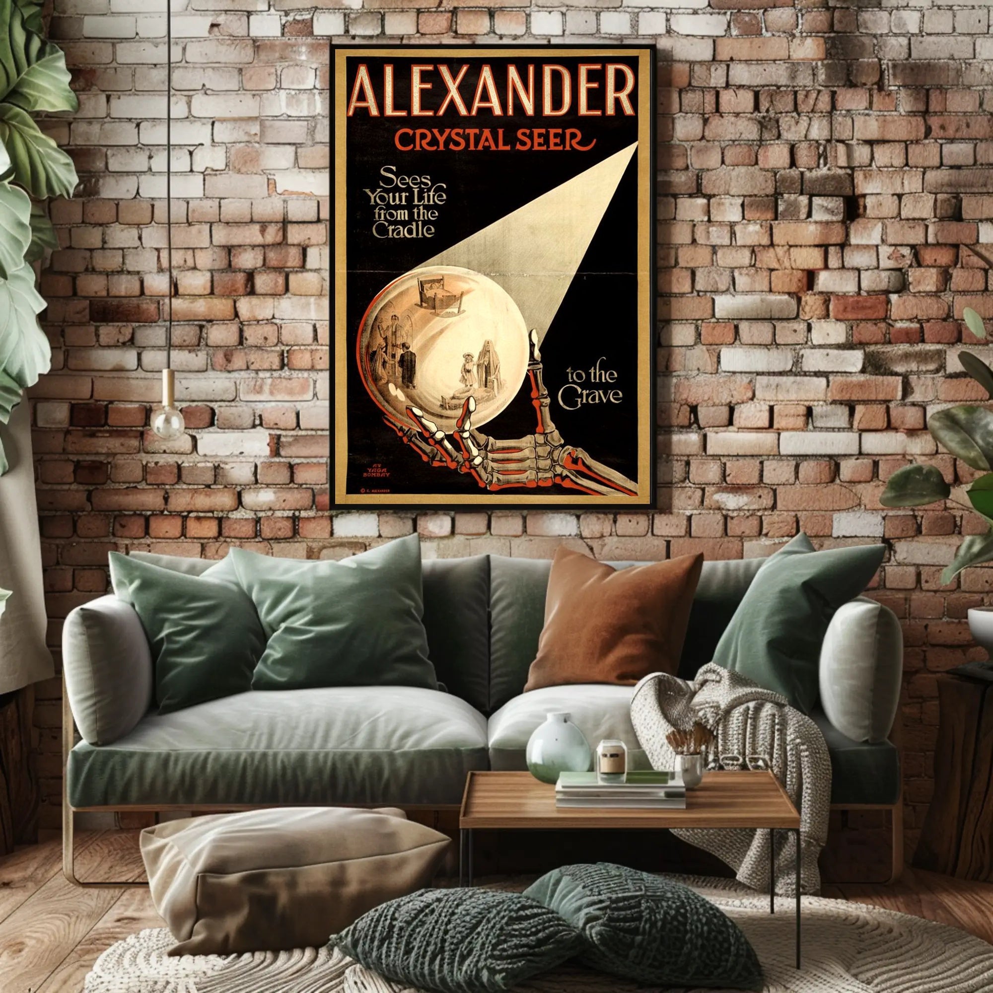 Mystical Crystal Seer Vintage Art Pop Culture Poster