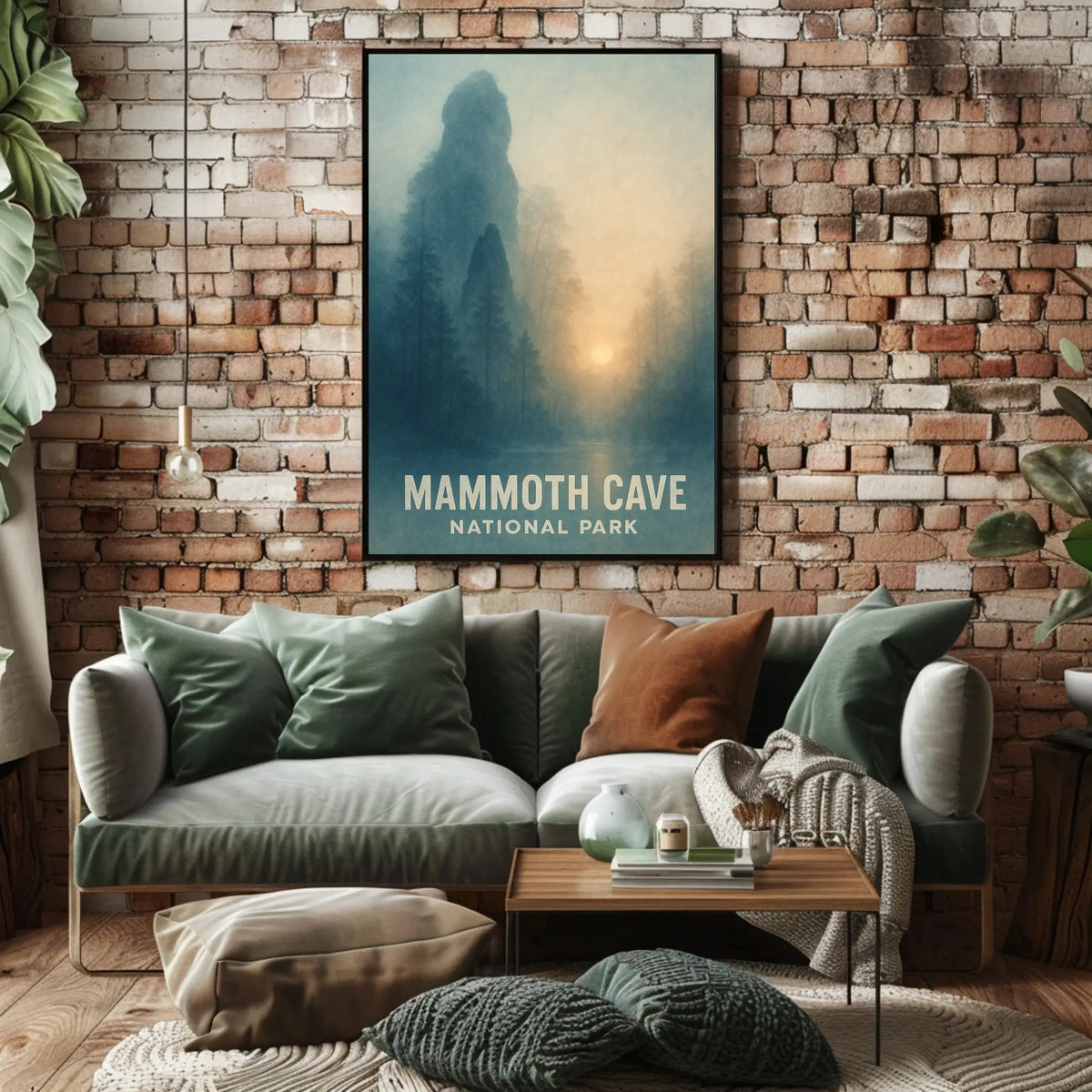 Mammoth Cave National Park Landscape Travel Art Print Poster