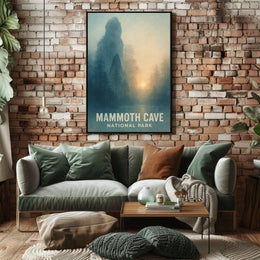 Mammoth Cave National Park Landscape Travel Art Print Poster