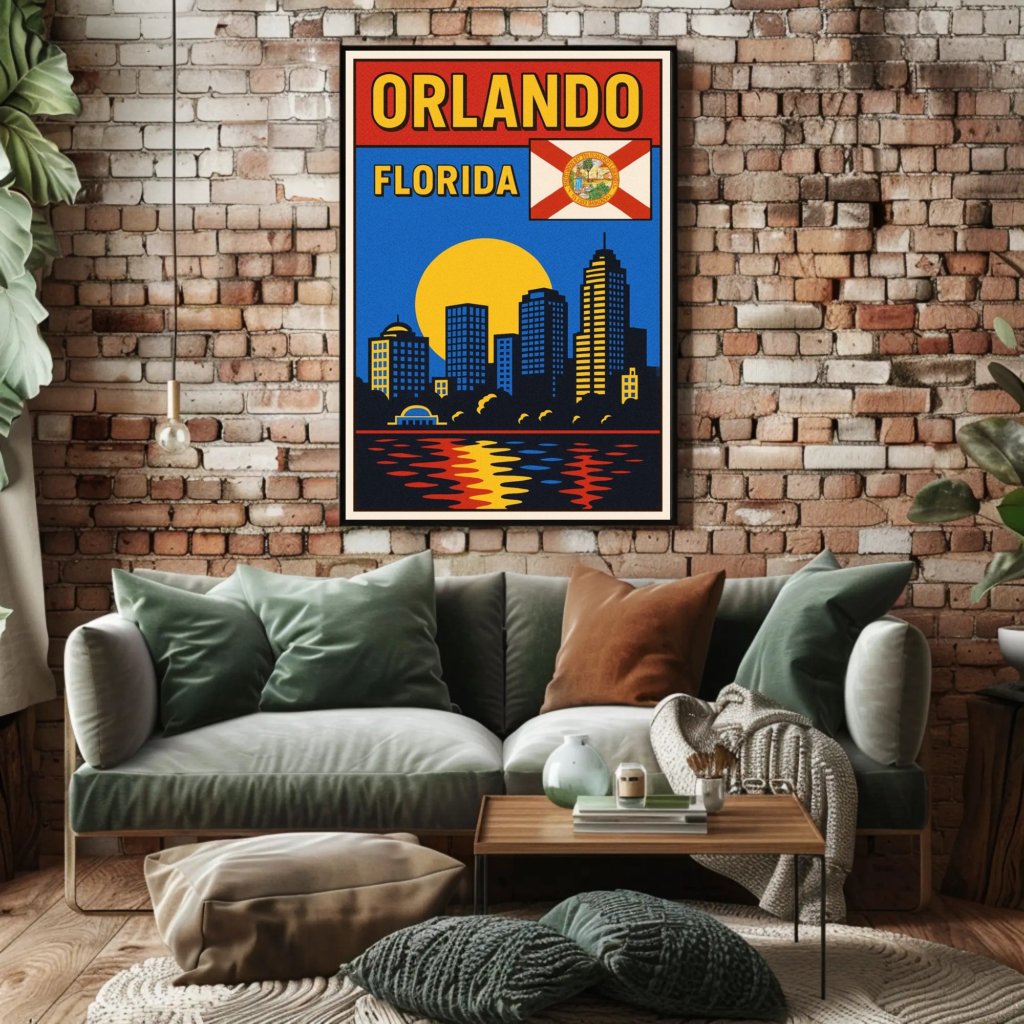 Orlando, Florida Skyline Poster PosterGoat