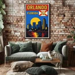 Orlando, Florida Skyline Poster PosterGoat