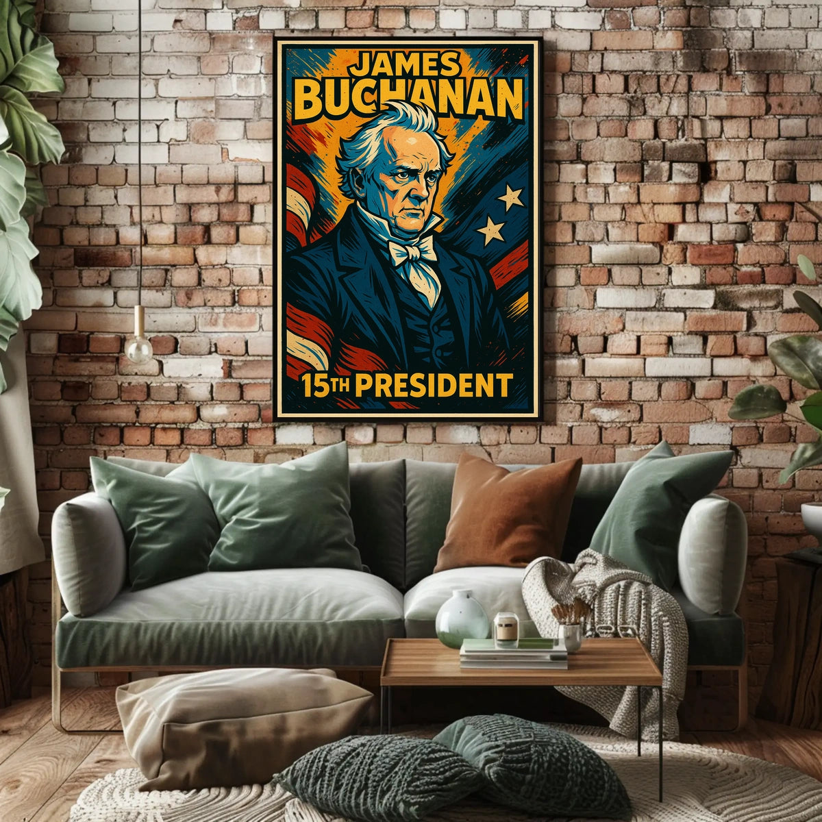 James Buchanan 15th President Poster Historical Wall Art
