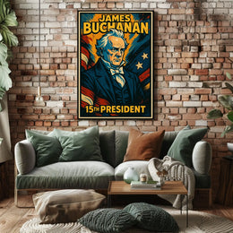 James Buchanan 15th President Poster Historical Wall Art