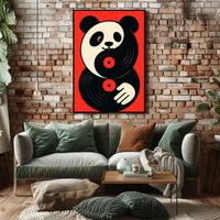 Panda Vinyl Vibes Poster