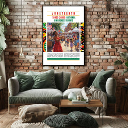 Juneteenth Celebration: Vibrant Heritage Festival Cultural or Heritage Poster