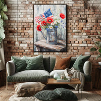 Vintage Galvanized Watering Can Classic Farmhouse Poster