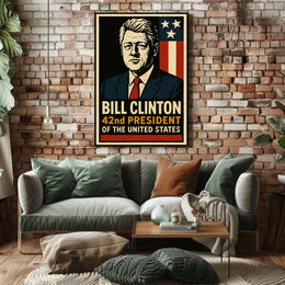 Bill Clinton 42nd President Poster