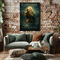 St. Christopher Guardian of Travelers Poster PosterGoat