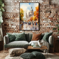 European Cityscape Architecture Travel Poster