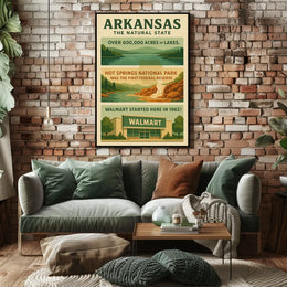 Arkansas Natural Beauty and Lakes Travel Poster