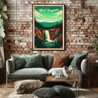 West Virginia Waterfall Poster