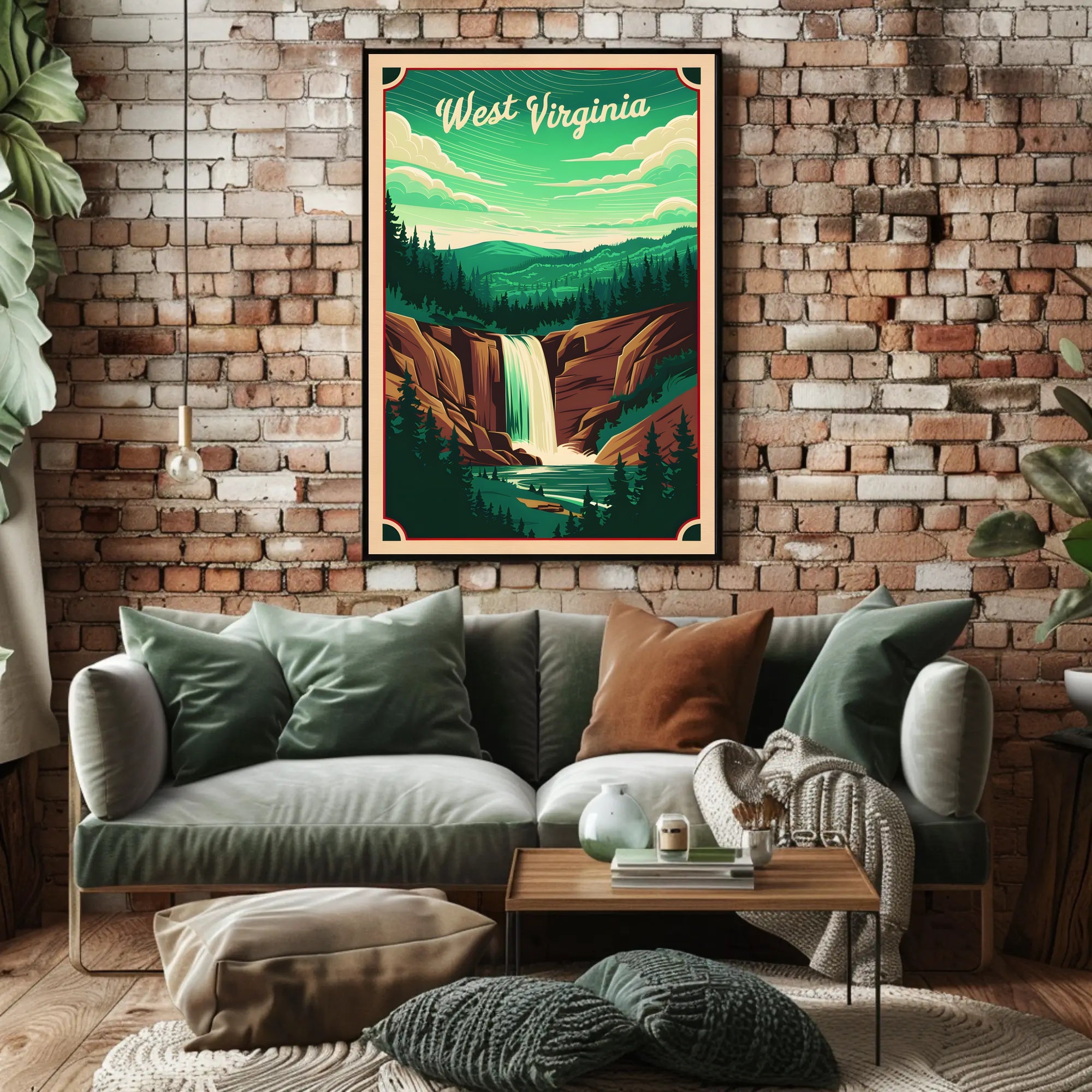West Virginia Waterfall Poster