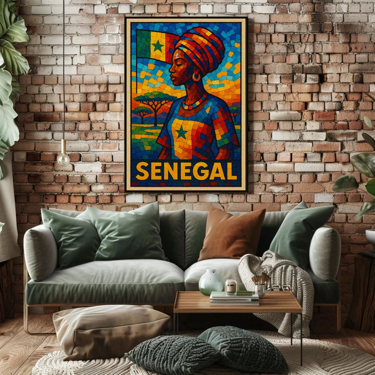 Senegal Mosaic Art Poster