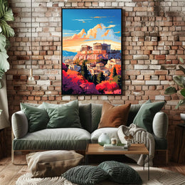 The Acropolis At Sunset Poster