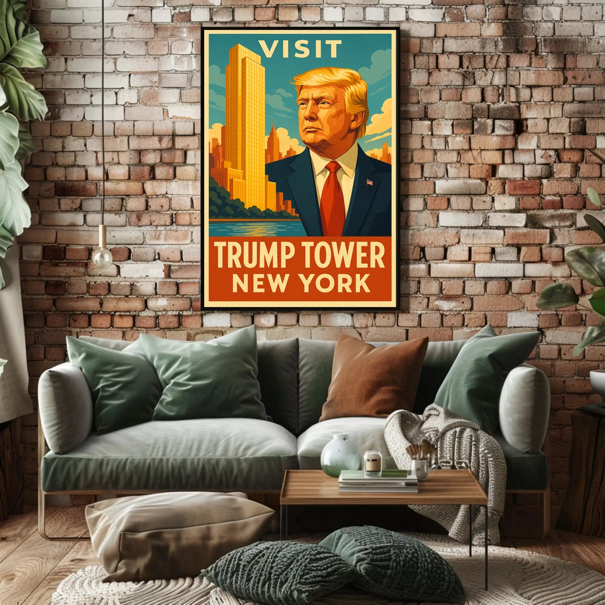Trump Tower New York City Travel Poster Vintage Wall Art