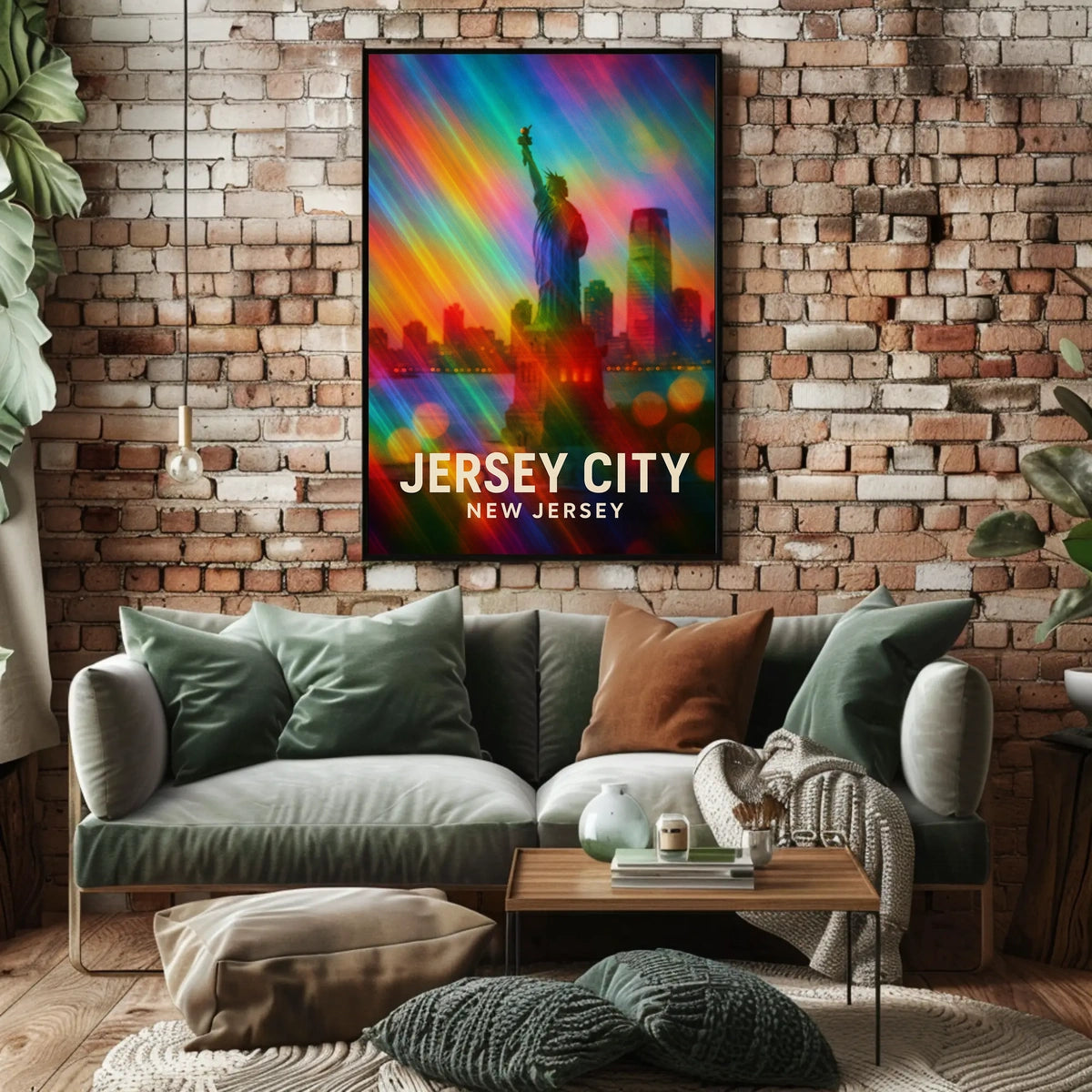 Jersey City Harbor Skyline Urban Realism Collector Poster