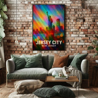 Jersey City Harbor Skyline Urban Realism Collector Poster