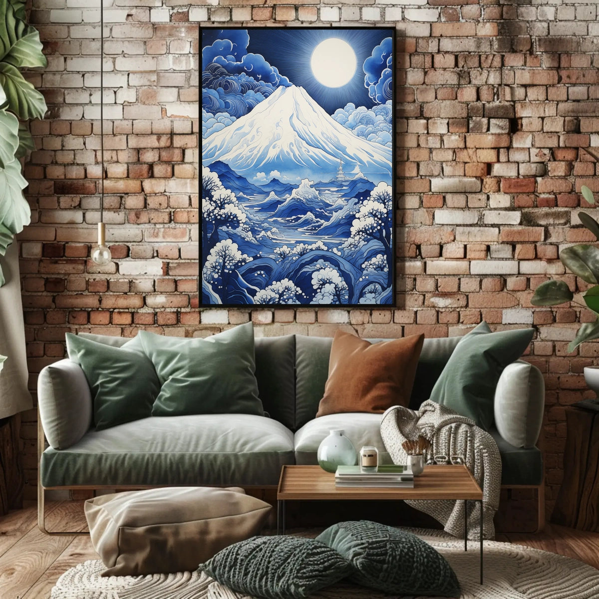 Mount Fuji Moonlit Tranquility Cultural Heritage Poster