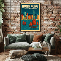Victoria Harbour Scenic Travel Poster