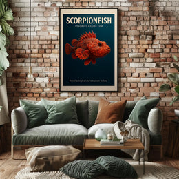 Scorpionfish Venomous Marine Fish Poster