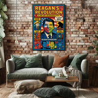 REAGAN'S REVOLUTION Pop Art Political History Poster