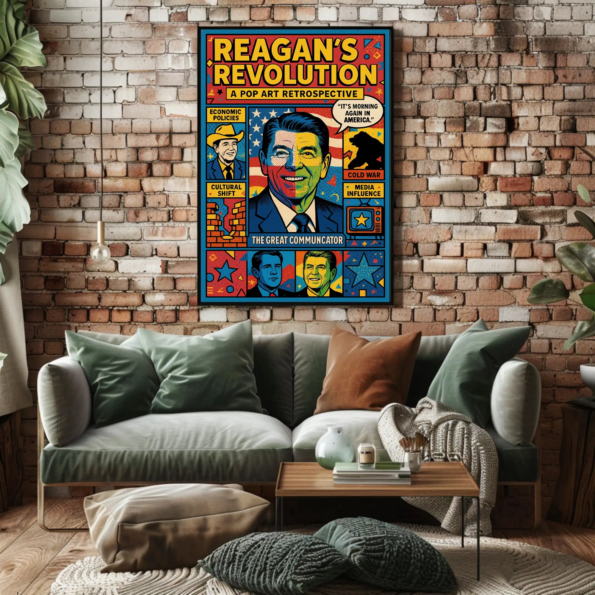 REAGAN'S REVOLUTION Pop Art Political History Poster