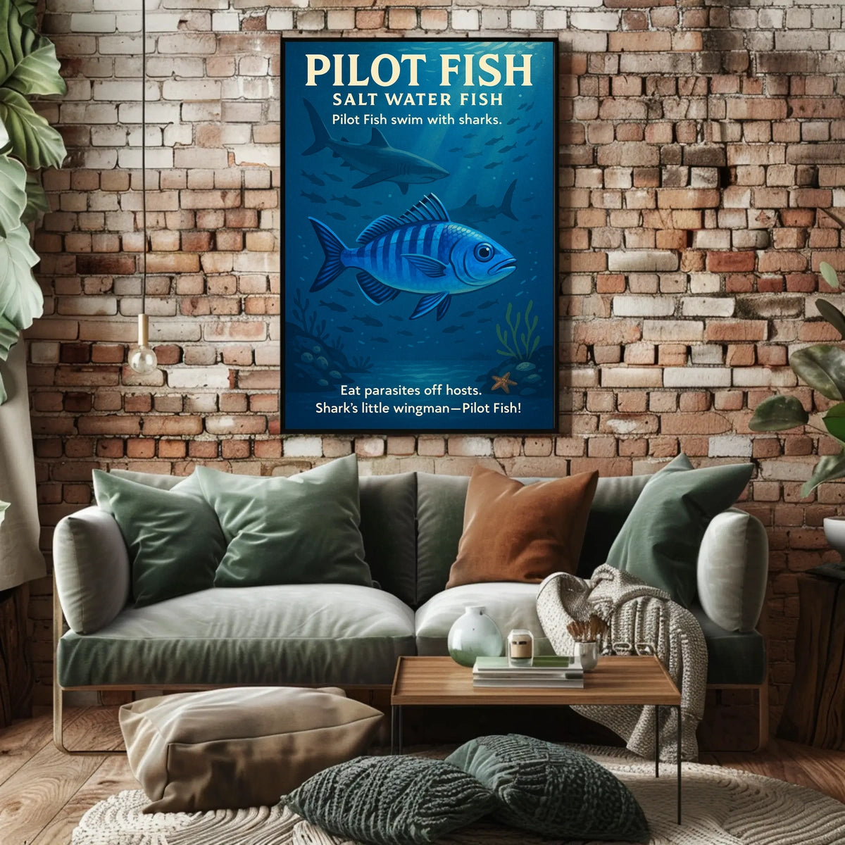 Pilot Fish Sharks Little Wingman Poster