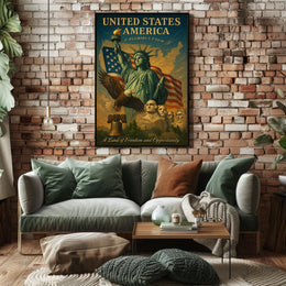 A Land Of Freedom And Opportunity Poster