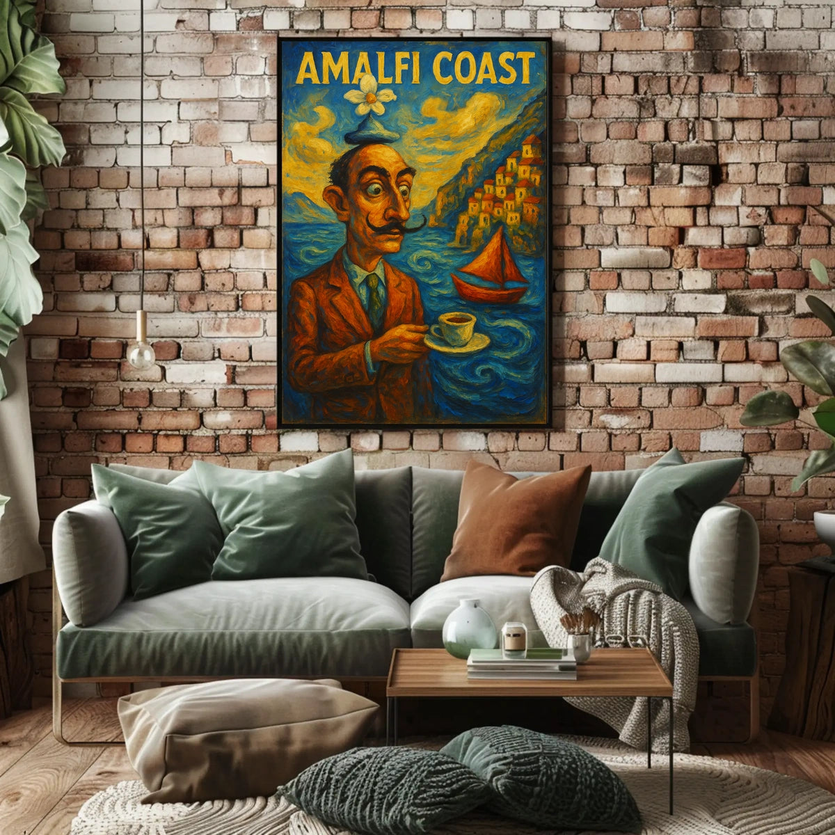 Amalfi Coast Surrealism Surreal Poster