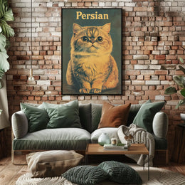 Persian Cat Portrait In Photography Realism Poster