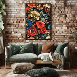 Intricate Floral Butterfly Art Print - Abstract or Artistic Poster