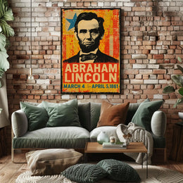 Abraham Lincoln 16th President of the United States Street Art Mashup Poster