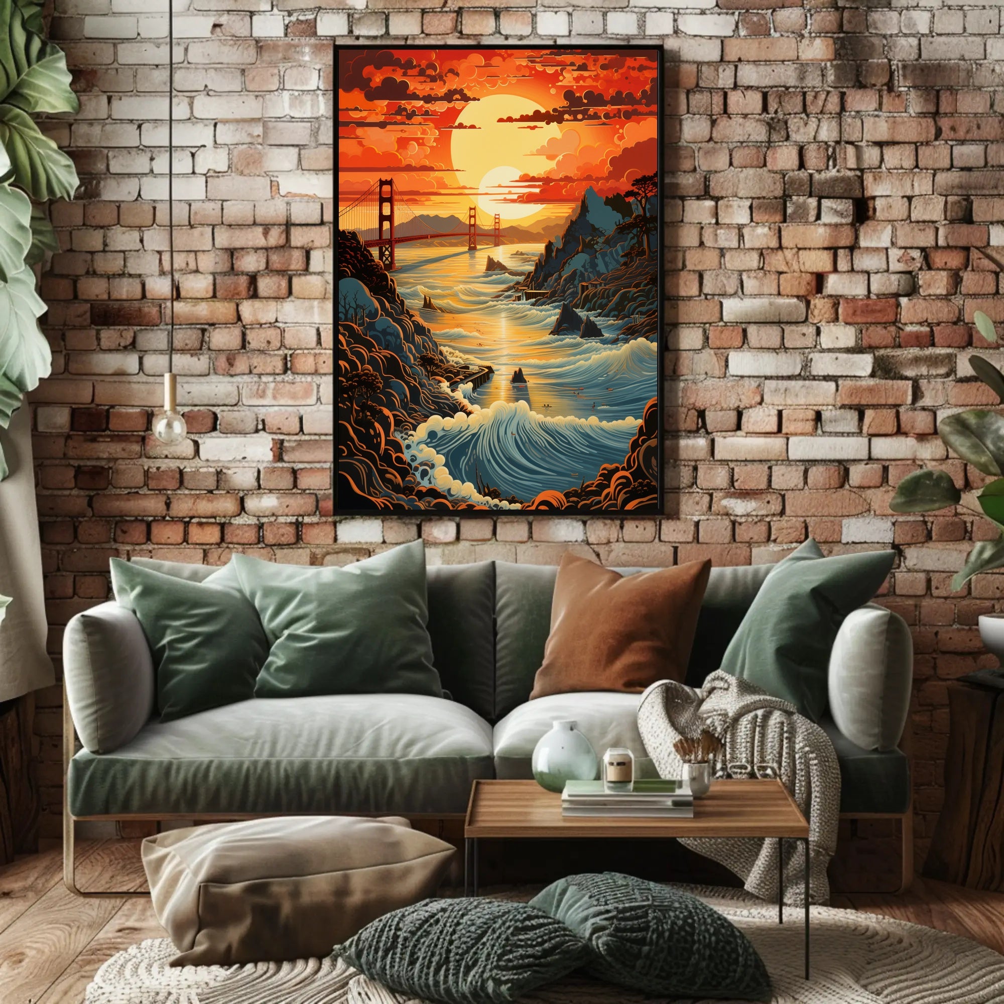 Sunset Over The Golden Gate Poster
