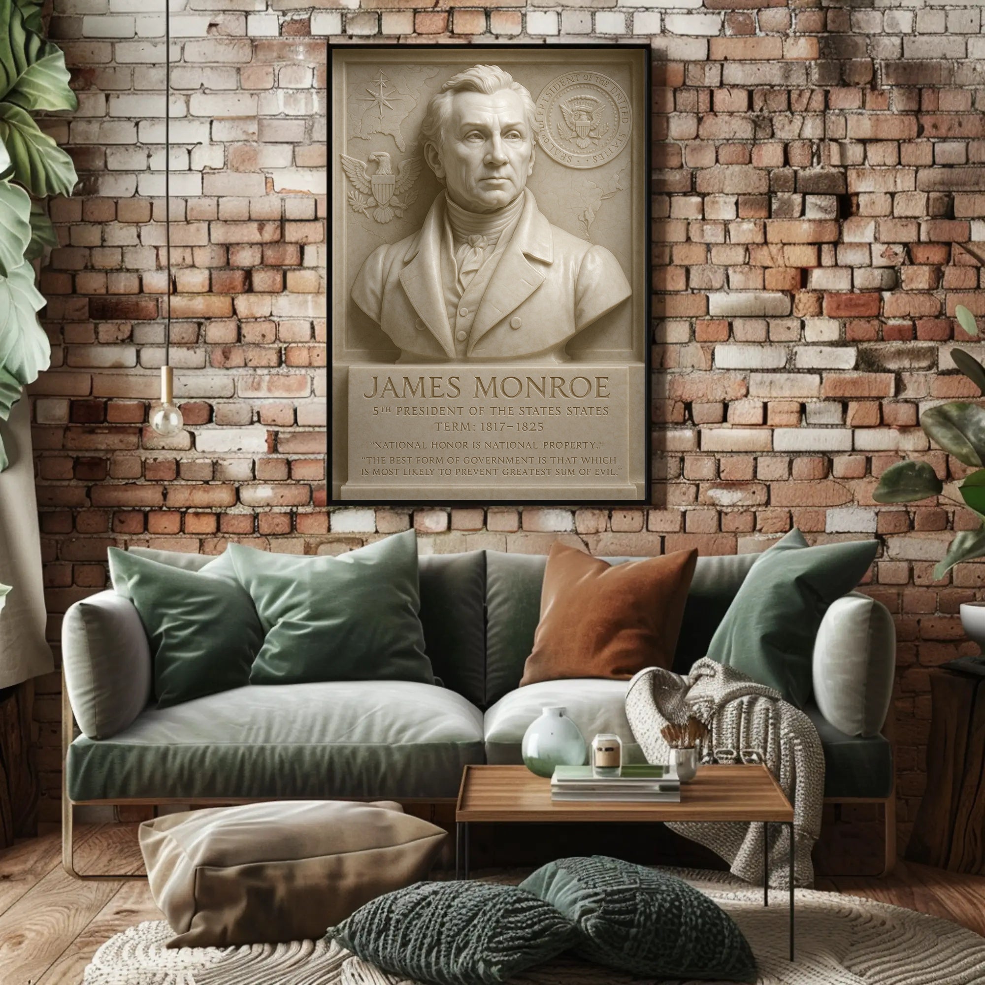 James Monroe Patriotic Historical Presidential Poster