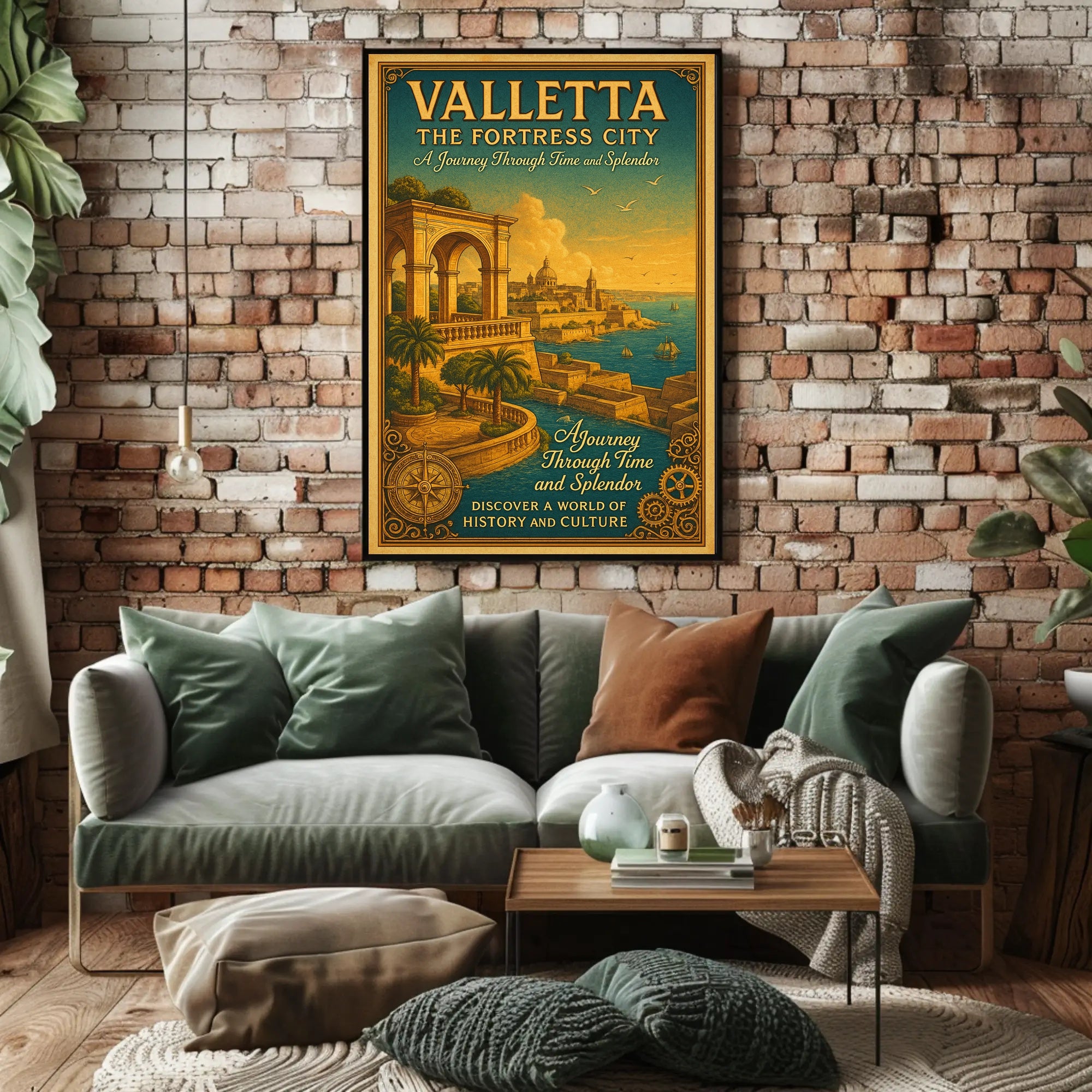 Valletta Vintage Travel Poster Wall Art Print