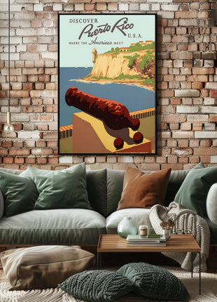 Puerto Rico Travel Poster - Explore Historical El Morro Destination