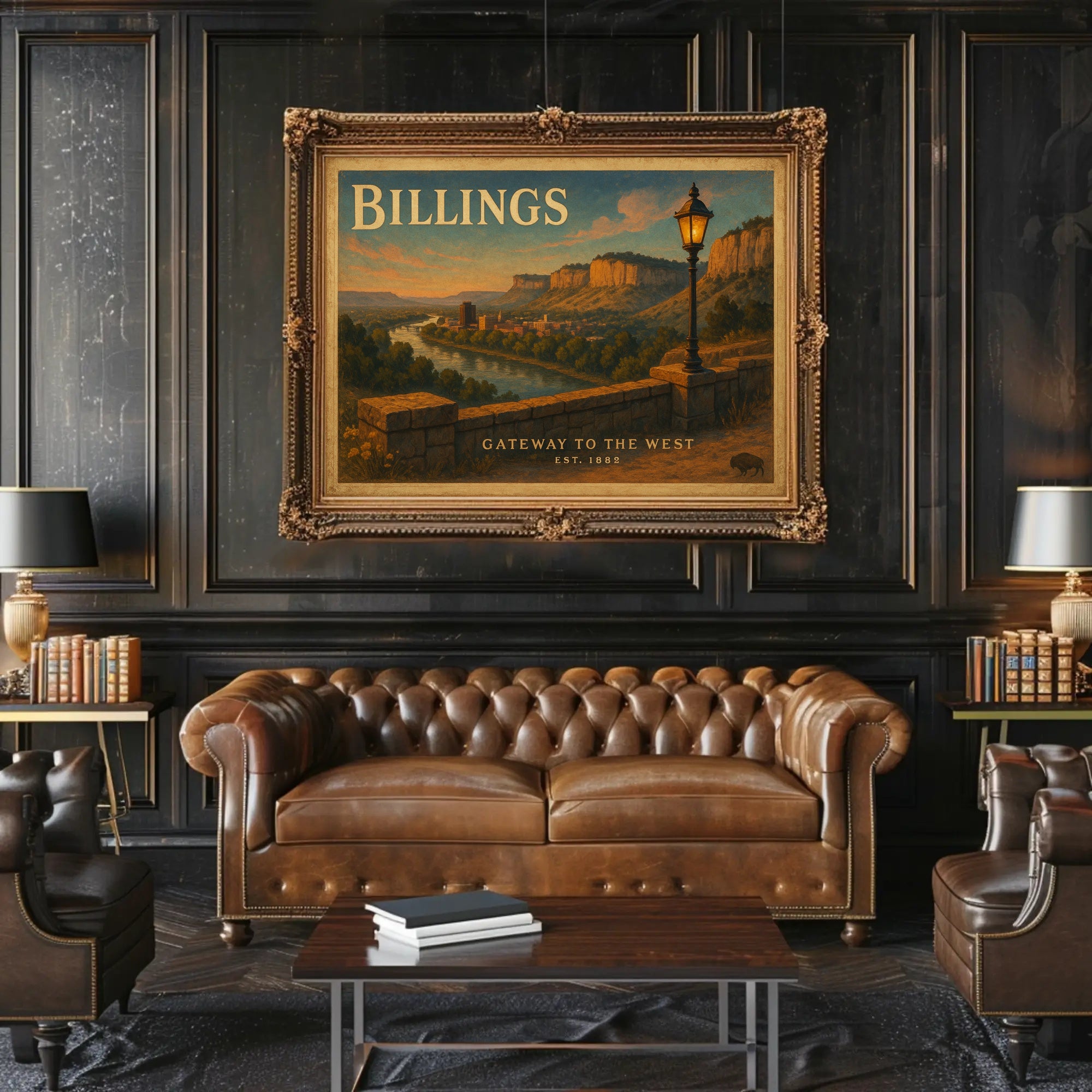 Billings Gateway to the West Travel Poster