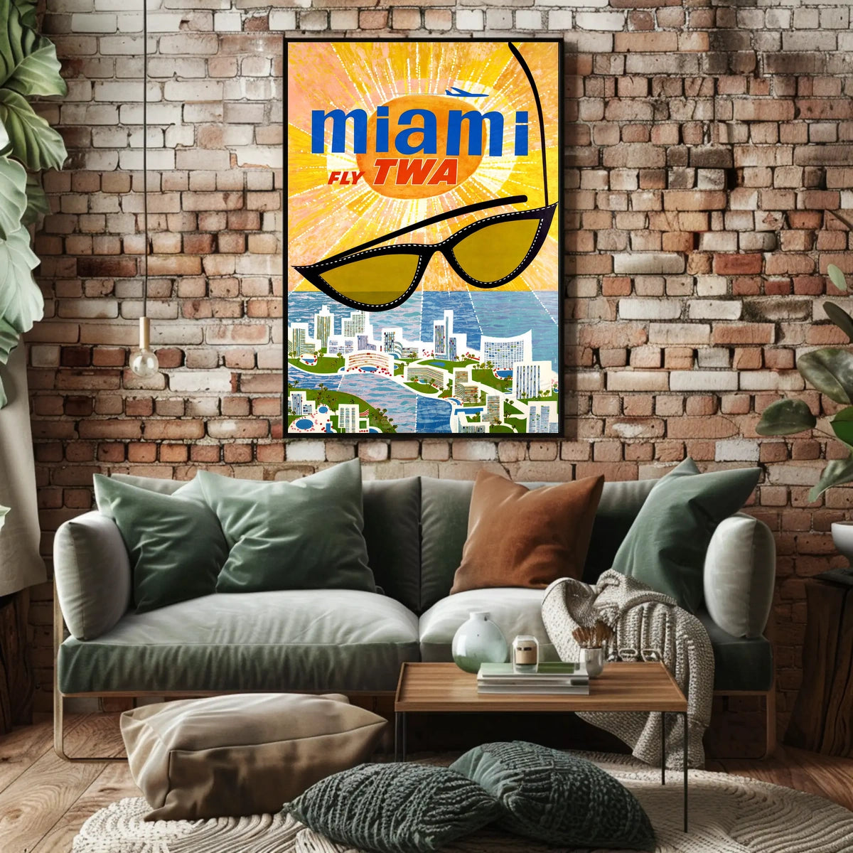 Fly Twa To Miami Poster
