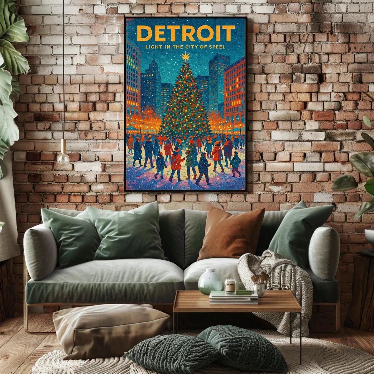 Detroit Light In The City Of Steel Poster