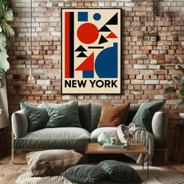 New York Geometric Art Poster