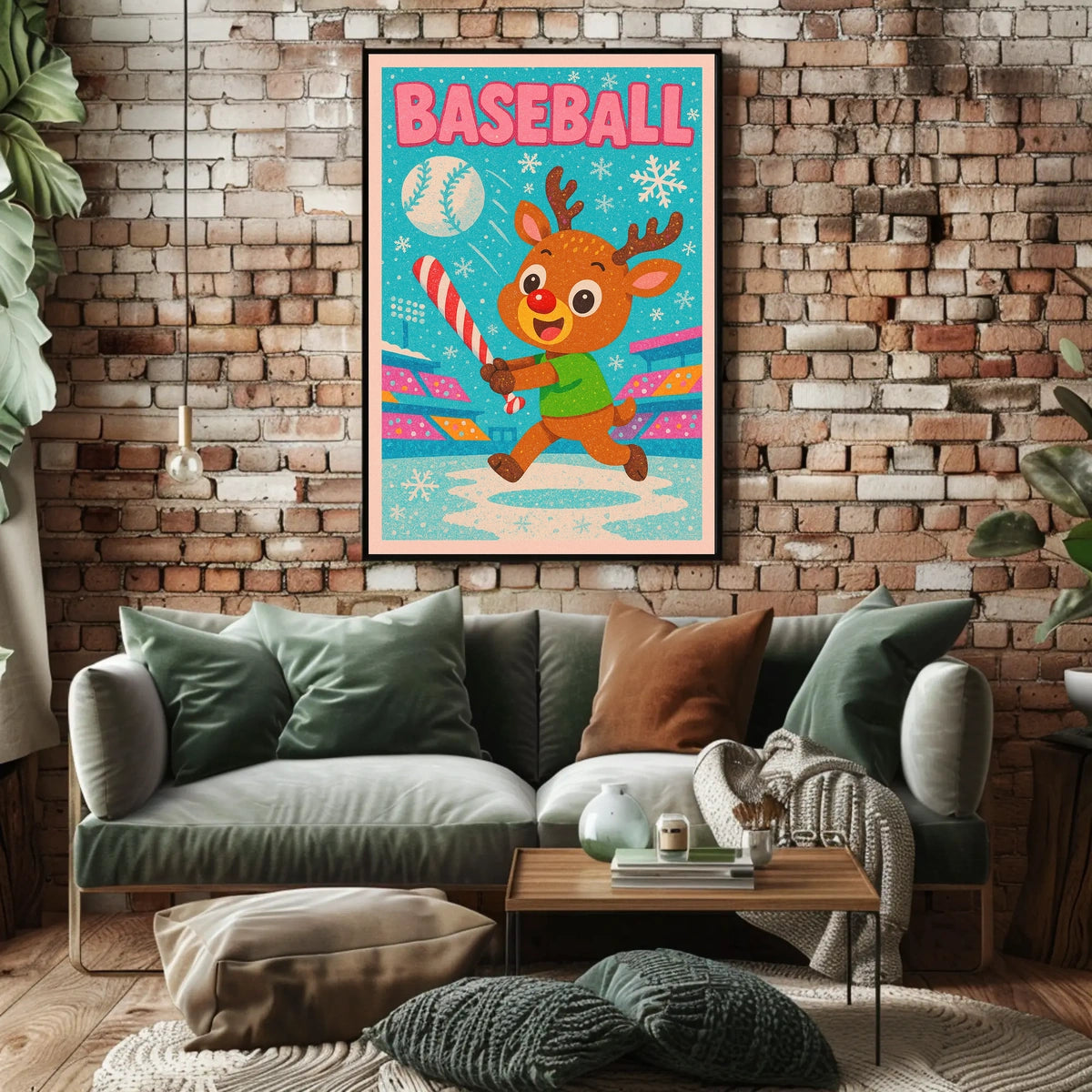 Holiday Baseball Fun Poster