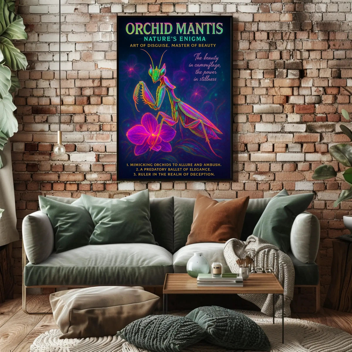 Orchid Mantis Natures Enigma Poster