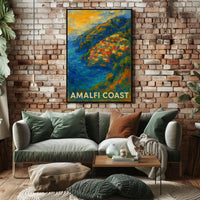 Amalfi Coast Poster Wall Art Coastal Decor Travel Lovers