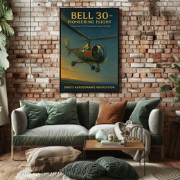 Bell 30 Vintage Aviation Poster: Bold Innovation