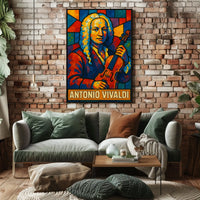 Antonio Vivaldi The Maestro In Stained Poster