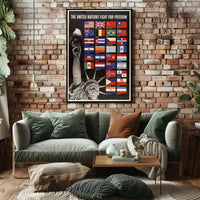 United Nations Allies During WWII Poster PosterGoat