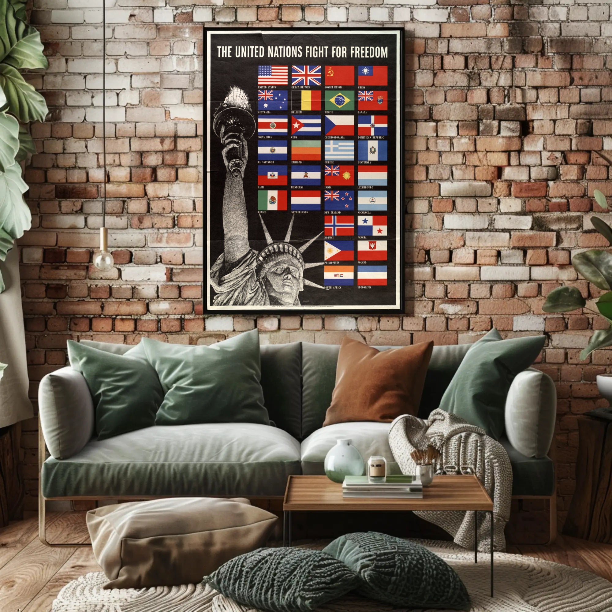United Nations Allies During WWII Poster PosterGoat
